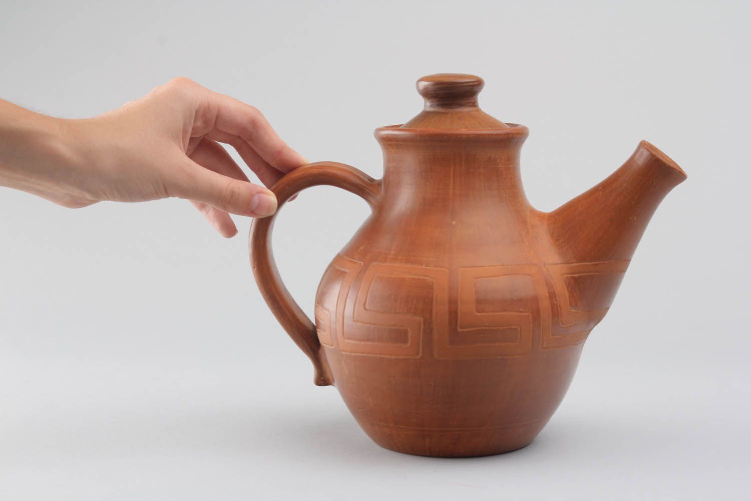 Handmade clay teapot photo 2