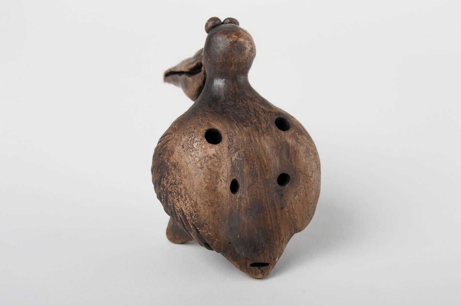 Clay whistle ceramic figurine handmade ethnic musical instruments home decor photo 3