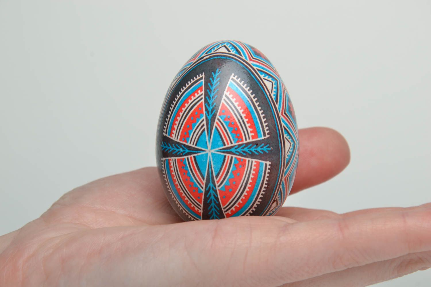Beautiful Easter egg painted with aniline dyes photo 5