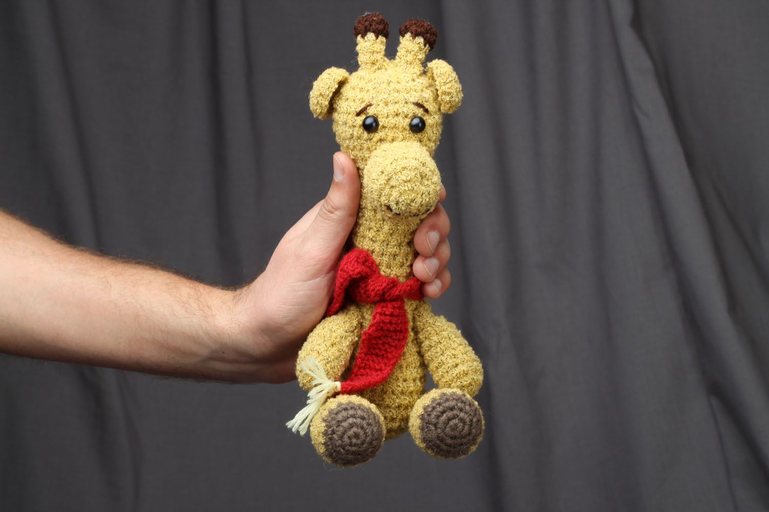 Peluche girafe tricotée au crochet artisanale  photo 4