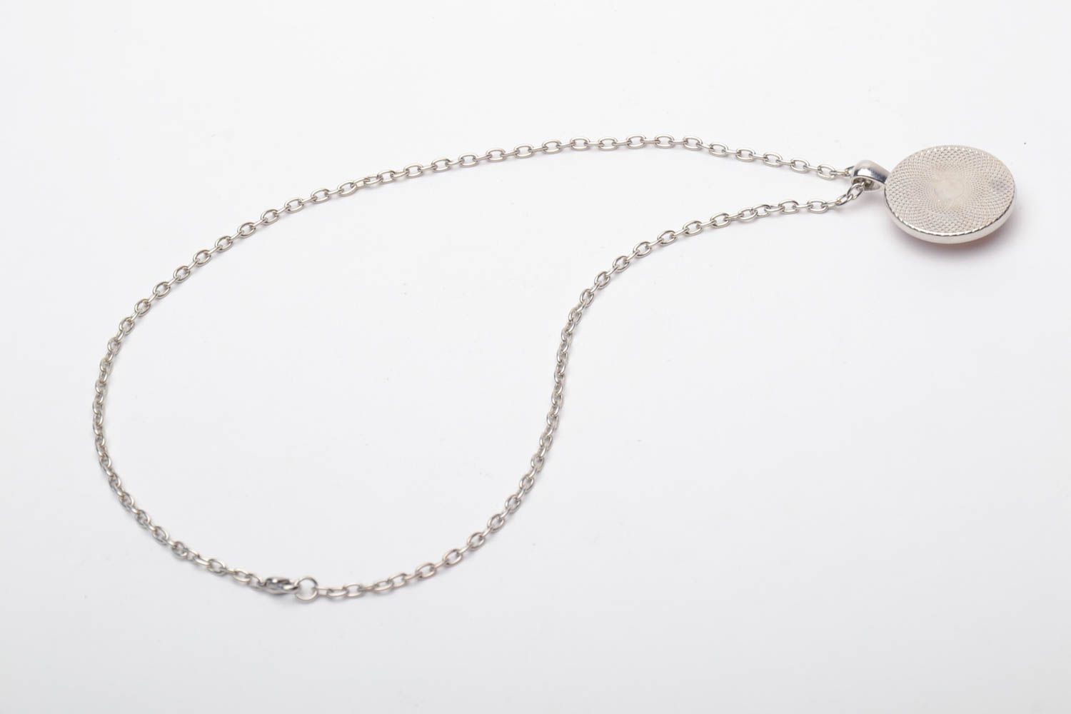 Handmade pendant with long chain Owl photo 4