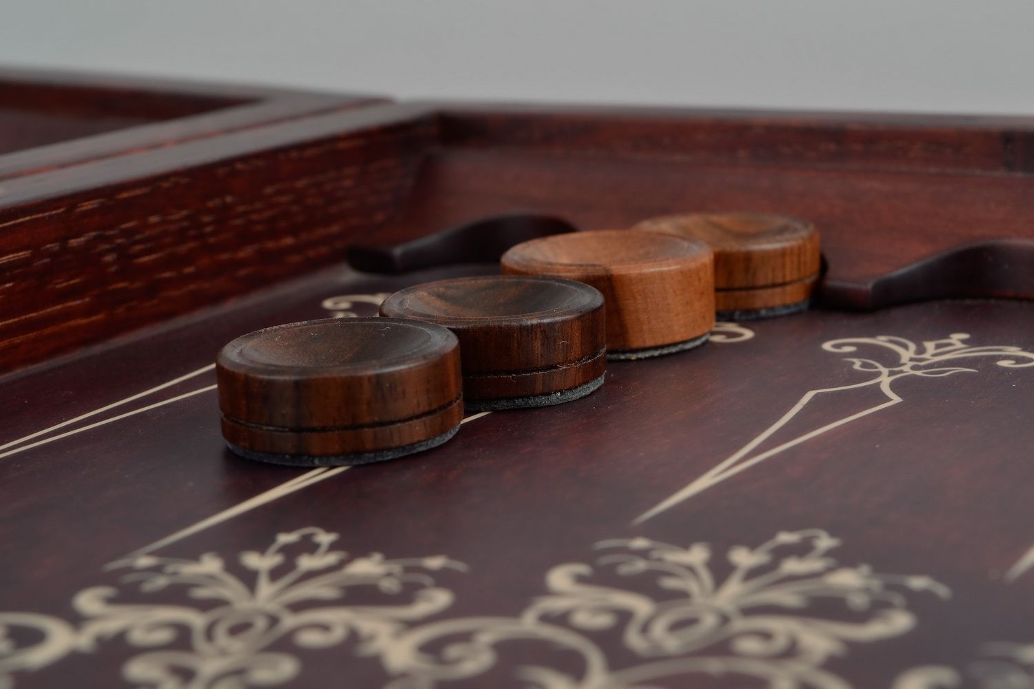 Backgammon en bois fait à main photo 4
