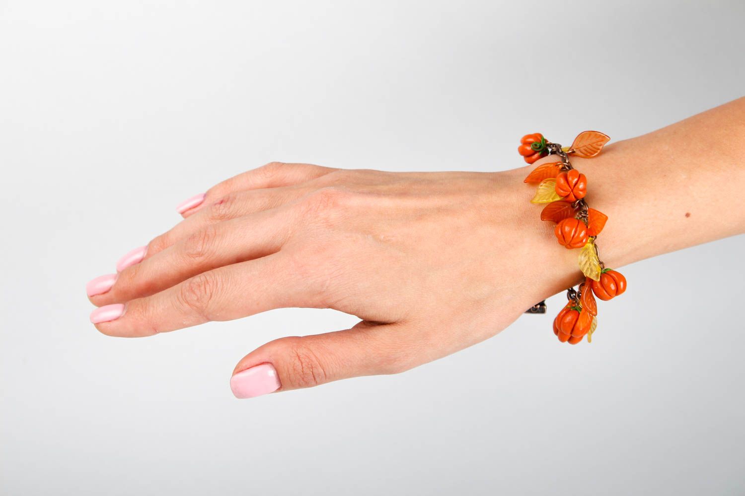 Bracelet pate polymere Bijou fait main chaîne breloques Cadeau pour femme photo 2