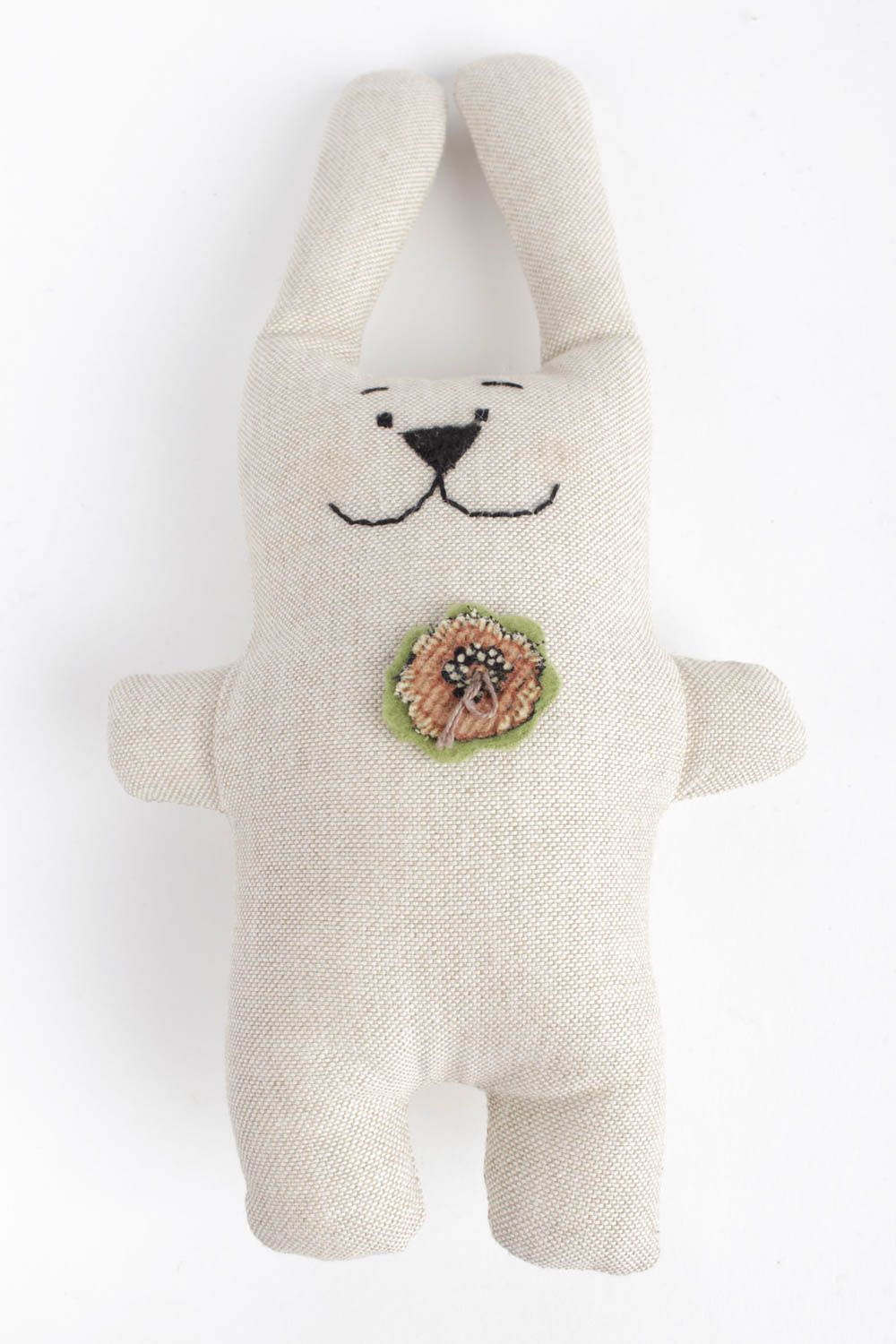 Conejo de peluche hecho a mano para decorar animalito de tela juguete para bebés foto 3