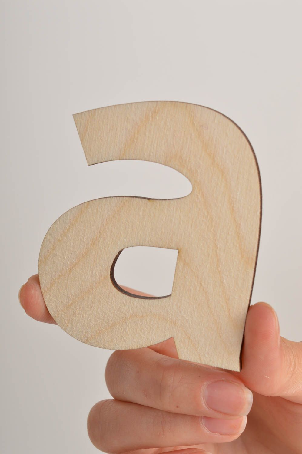 Unusual handmade wooden blanks alphabet small gifts for kids art and craft photo 2