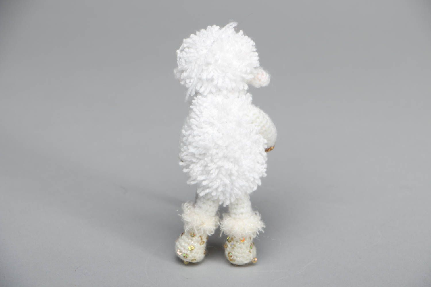 Jouet tricoté au crochet Mouton blanc  photo 3