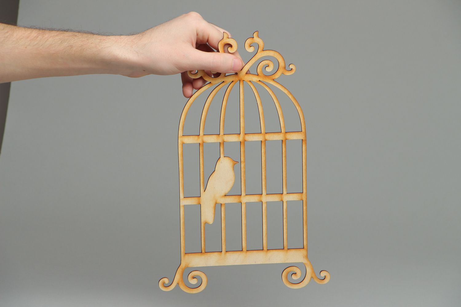 Plywood craft blank cage photo 4