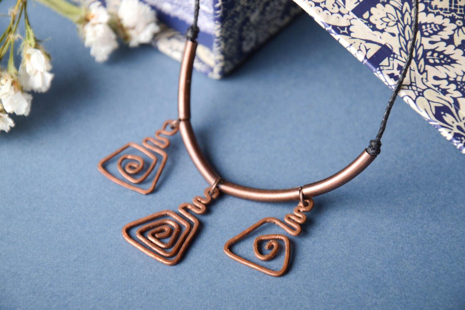 Handmade metal pendant copper accessories fashion jewelry fashion accessories photo 1