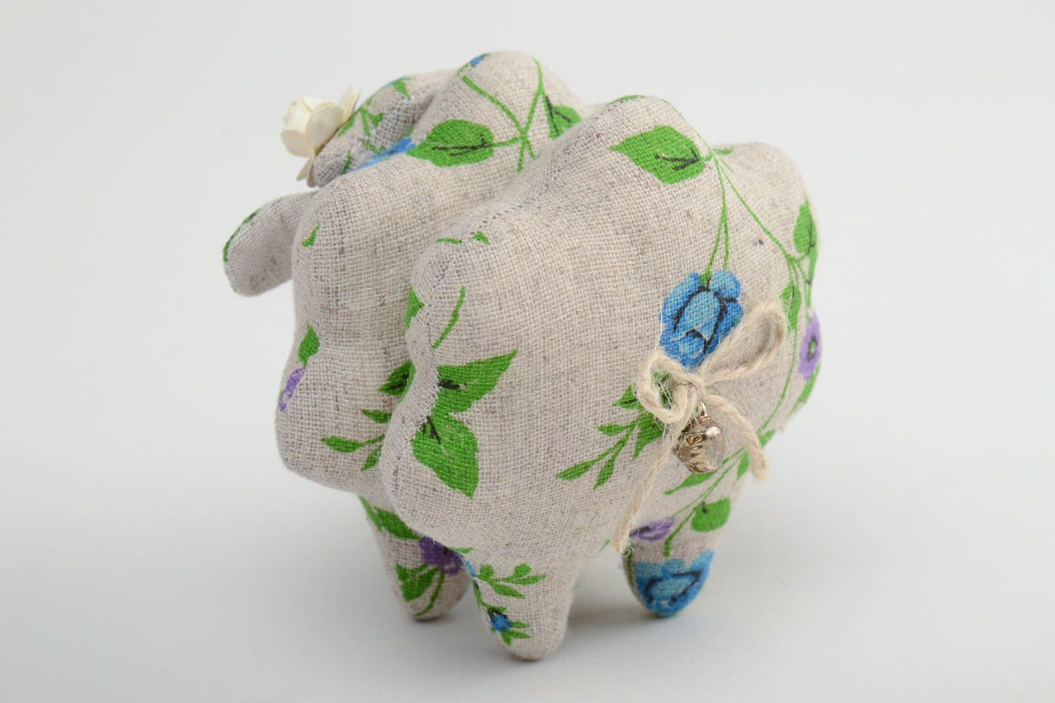 Мягкая игрушка тканевая ручной работы авторская красивая милая овечка стильная фото 4