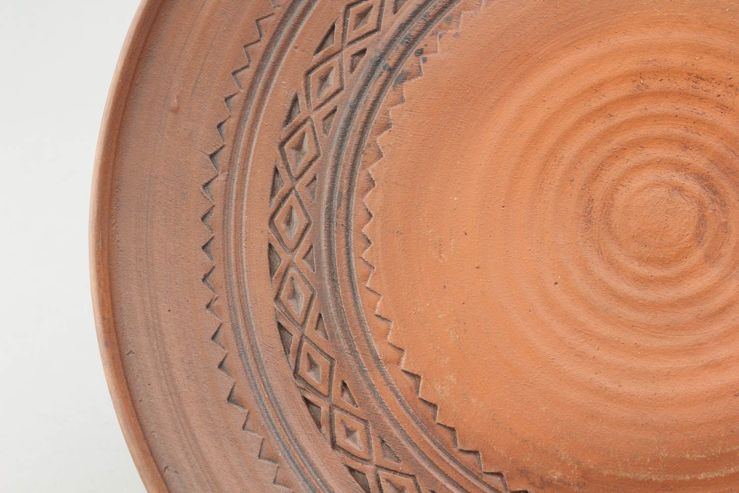 Plate made of red clay  photo 4