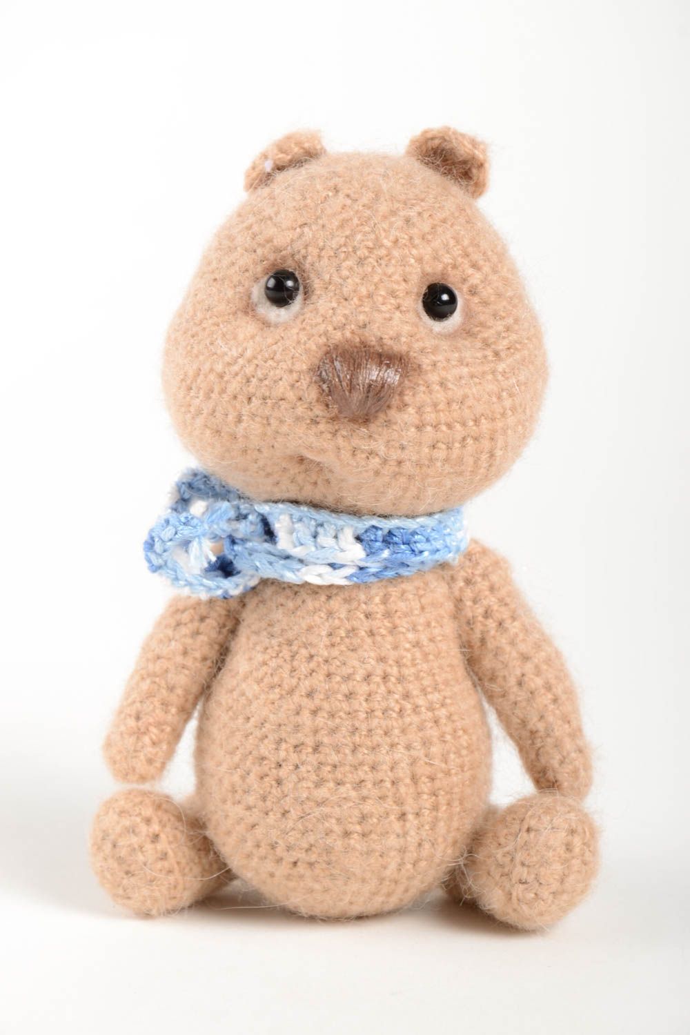 Häkel Kuscheltier handmade weiches Kuscheltier Bär gehäkelt Geschenk für Kinder foto 2
