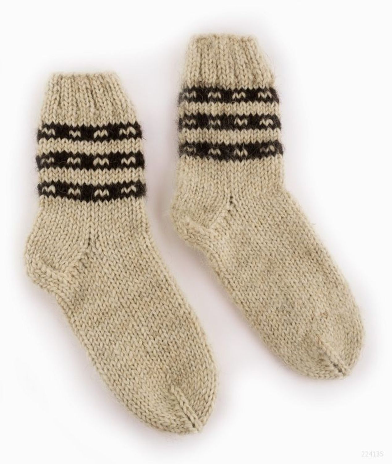 Chaussettes tricotées en laine pour homme photo 2