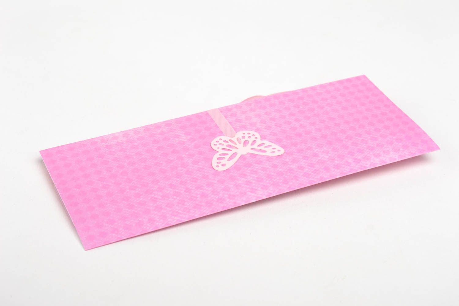 Handmade pink tender postcard designer stylish postcard elegant souvenir photo 3