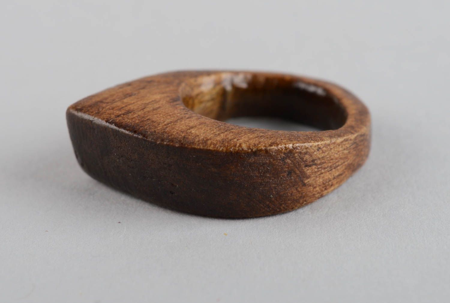 Кольцо ручной работы необычное кольцо из дерева кольцо для девушки милое фото 9