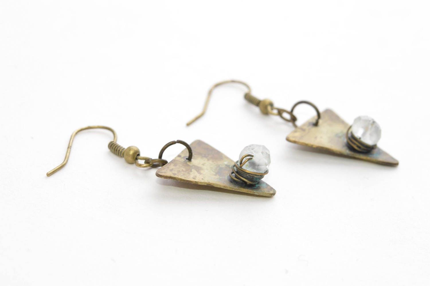 Ohrringe für Damen handmade Schmuck Designer Accessoire Metall Schmuck stilvoll foto 4