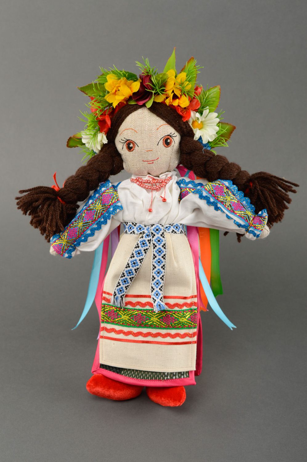 Handmade designer soft doll Ukrainian photo 1