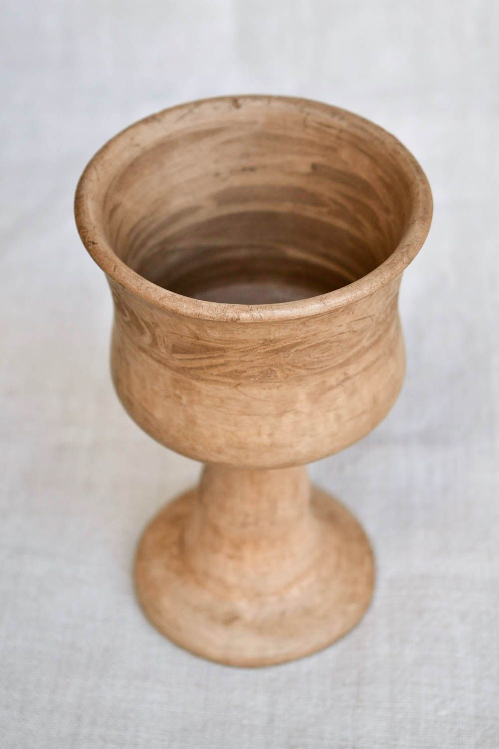 Copa de barro artesanal vasija de cerámica para tomar vino regalo original foto 3