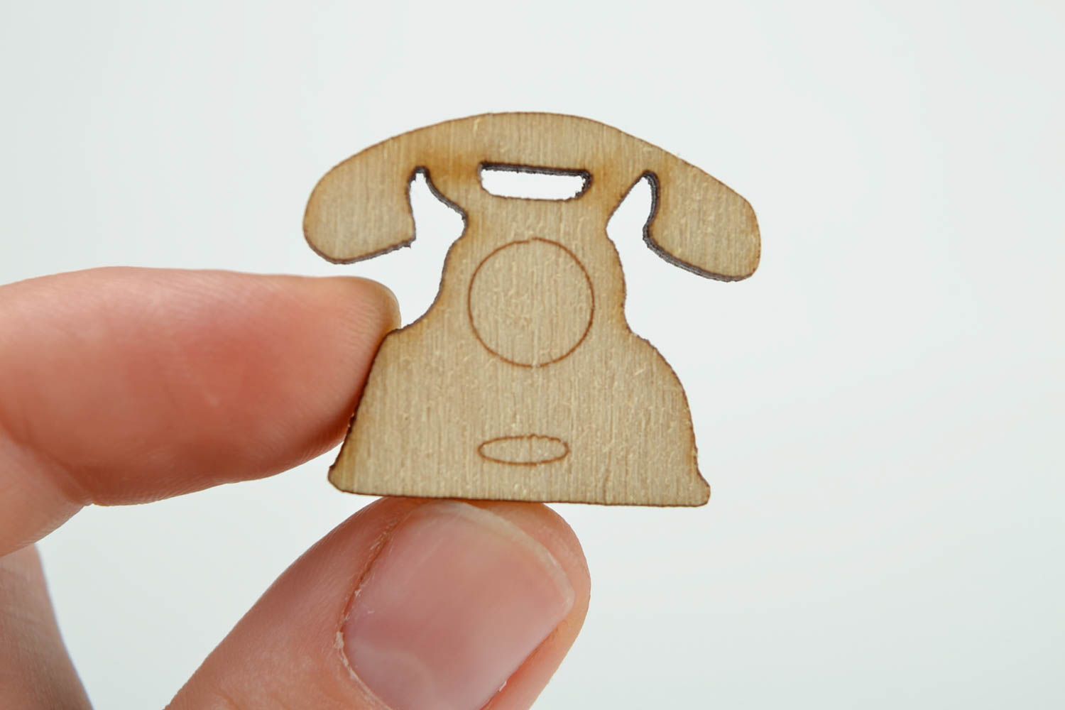Handgemachte Holzrohling zum Bemalen Miniatur Figur Haustelefon Holz Figur foto 2