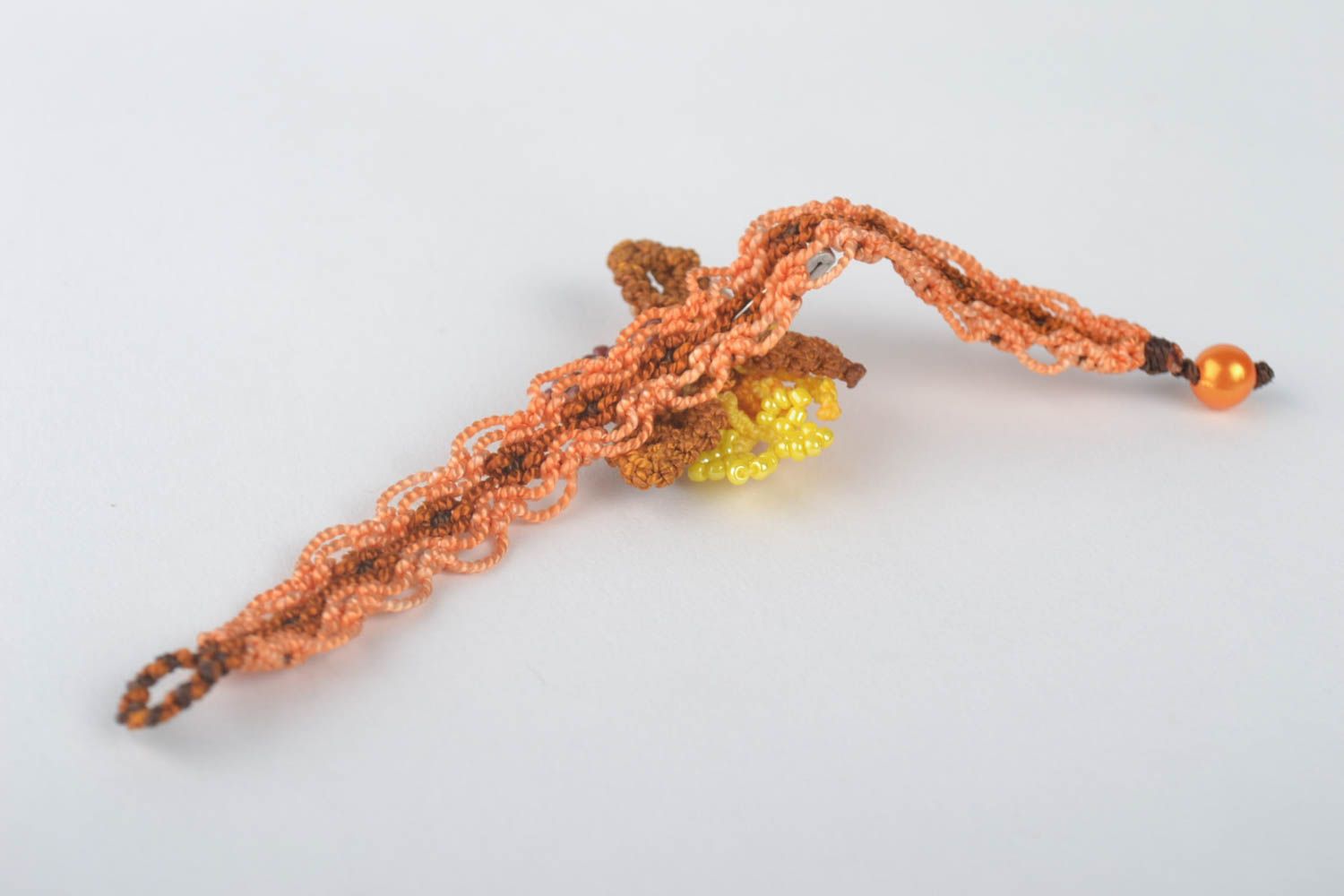 Bracelet textile Broche faite main Accessoires femme automne macramé ankars photo 4