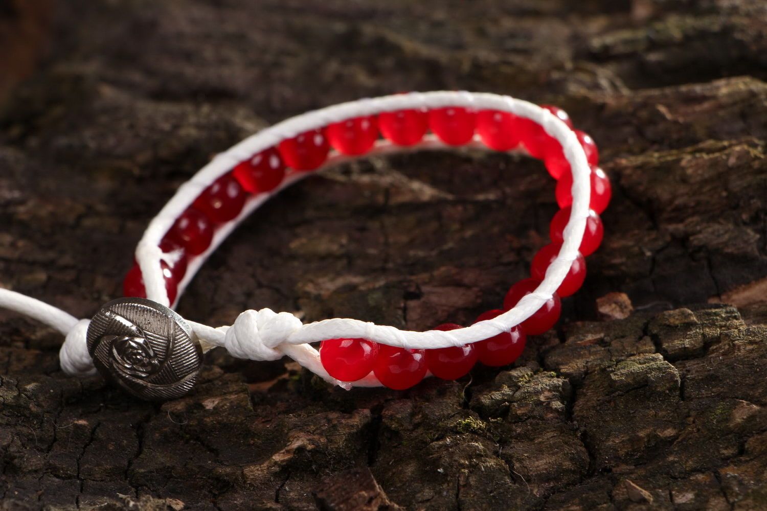 Bracelet with red agate photo 4