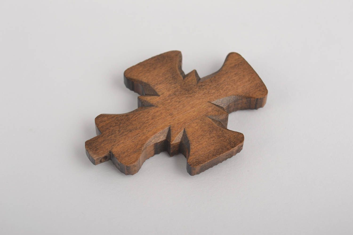 Крестик нательный крест ручной работы деревянный крестик на шею необычный фото 2