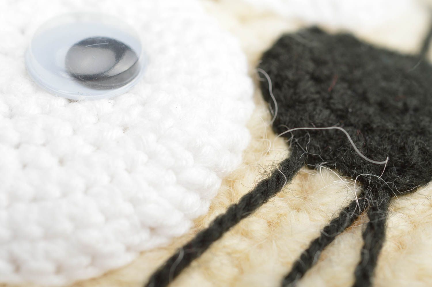 Bonnet tricoté souris en coton et laine fait main pour enfant rigolo joli photo 4