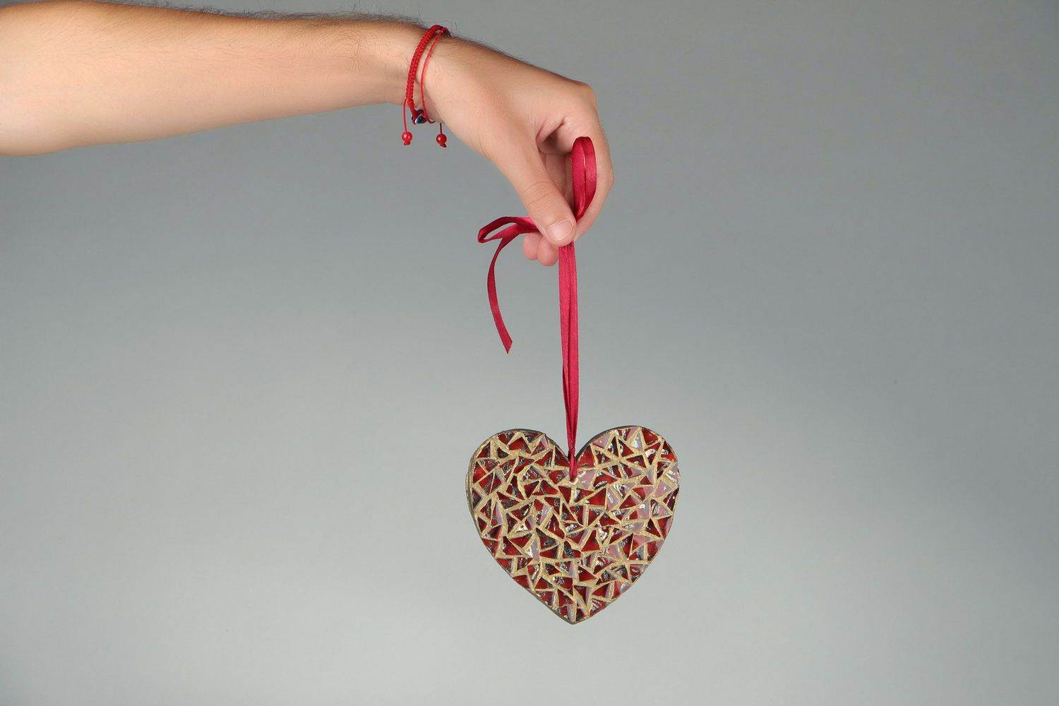 Декоративная подвеска Гранатовое сердце фото 5