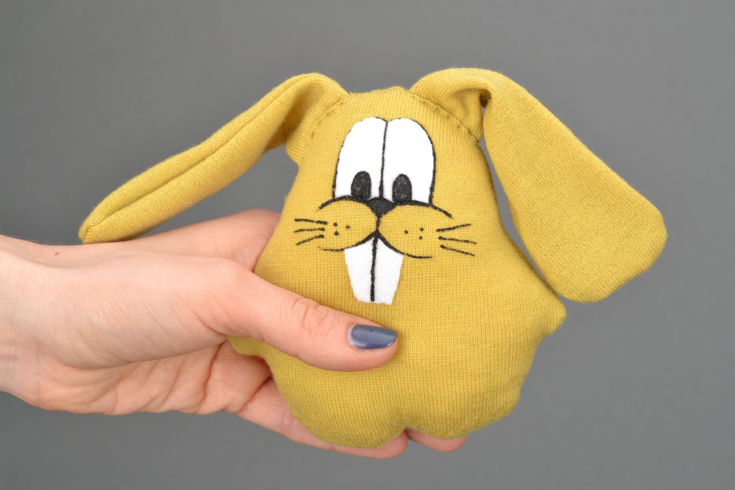 Small handmade soft toy hare photo 2