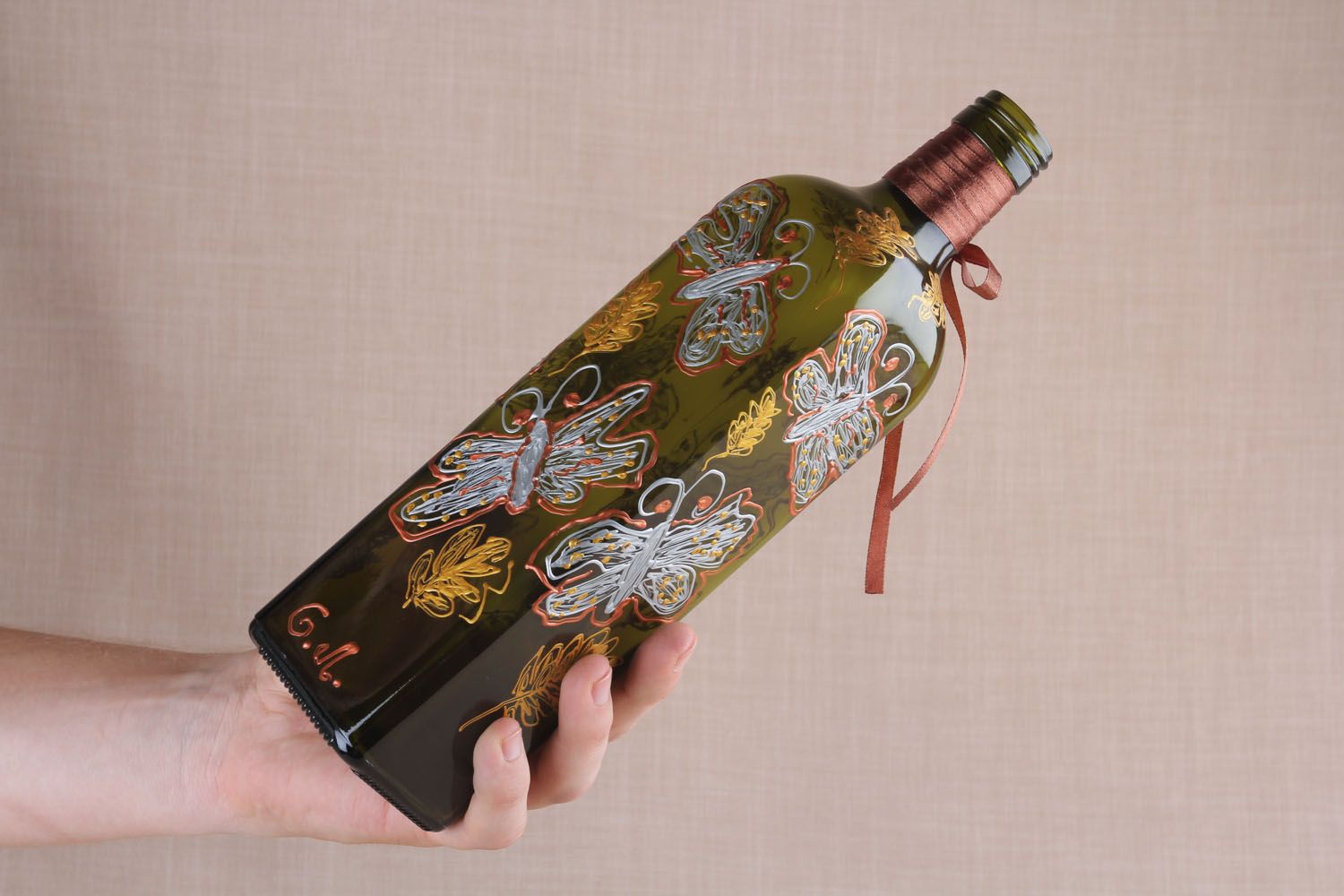 Vintage Flasche mit Muster foto 5