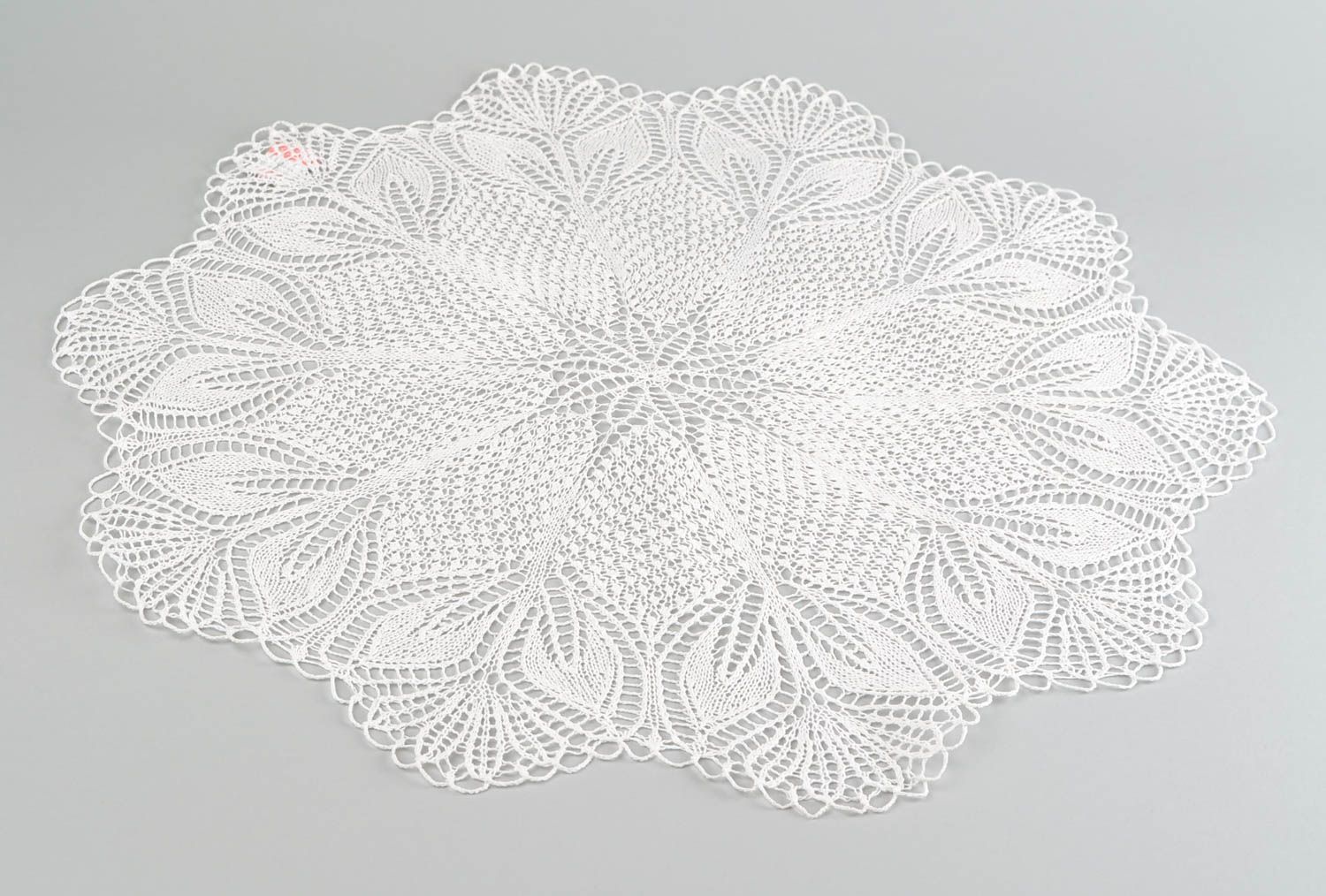 Handmade knitted table napkin crocheted napkin home decor interior tablecloth photo 5