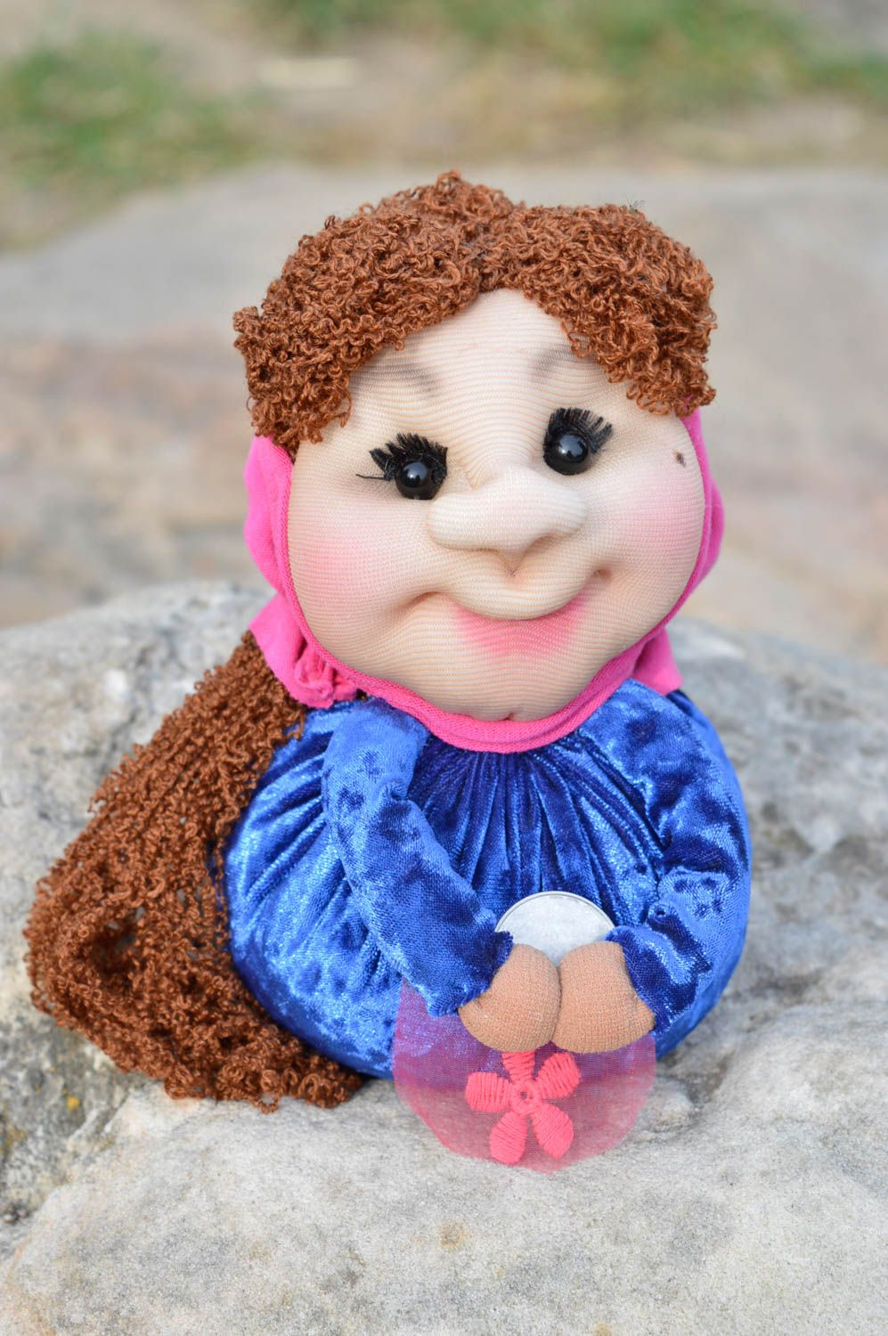 Deko Idee Designer Puppe handmade Puppe aus Stoff Geschenk für Frau originell foto 1