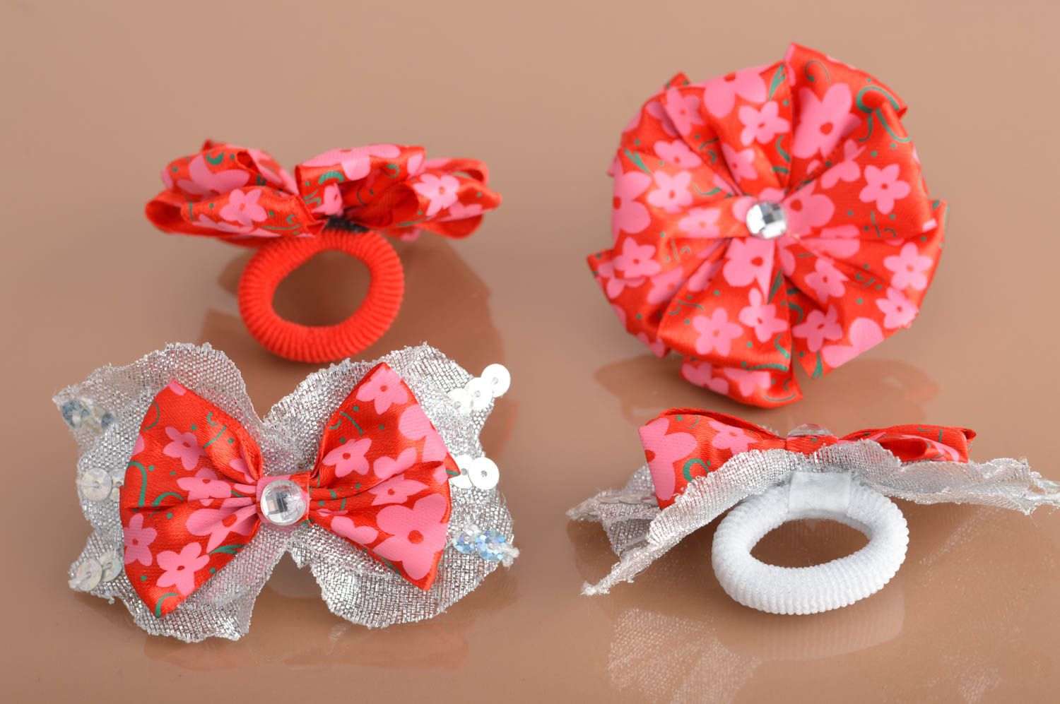 Handmade scrunchy accessory set designer scrunchy unusual gift for girl photo 5