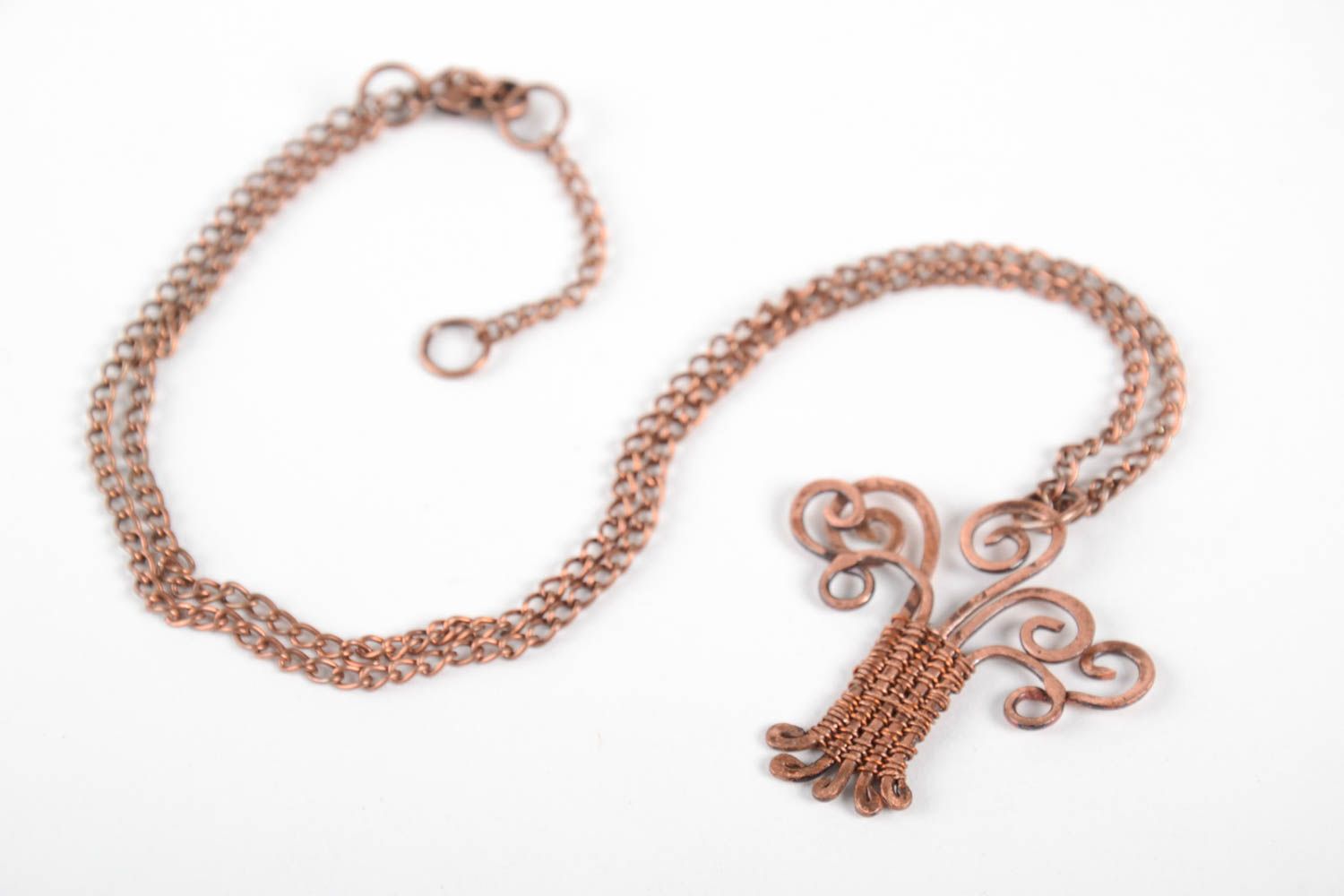 Colgante de cobre hecho a mano accesorio para mujer bisutería artesanal foto 5