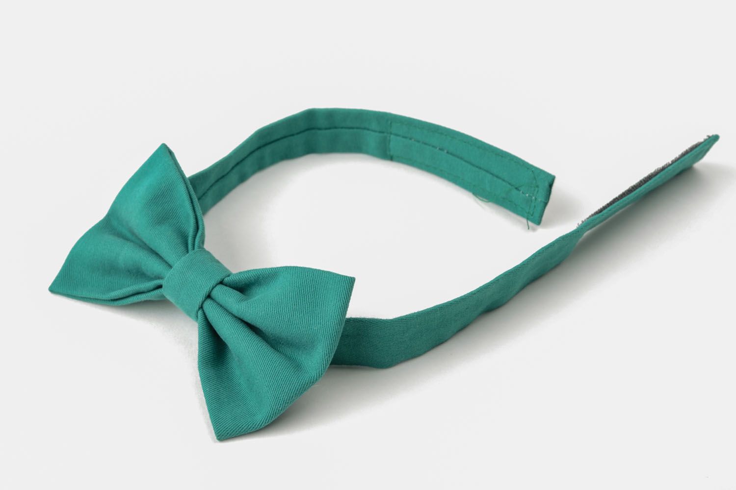 Emerald cotton bow tie photo 3