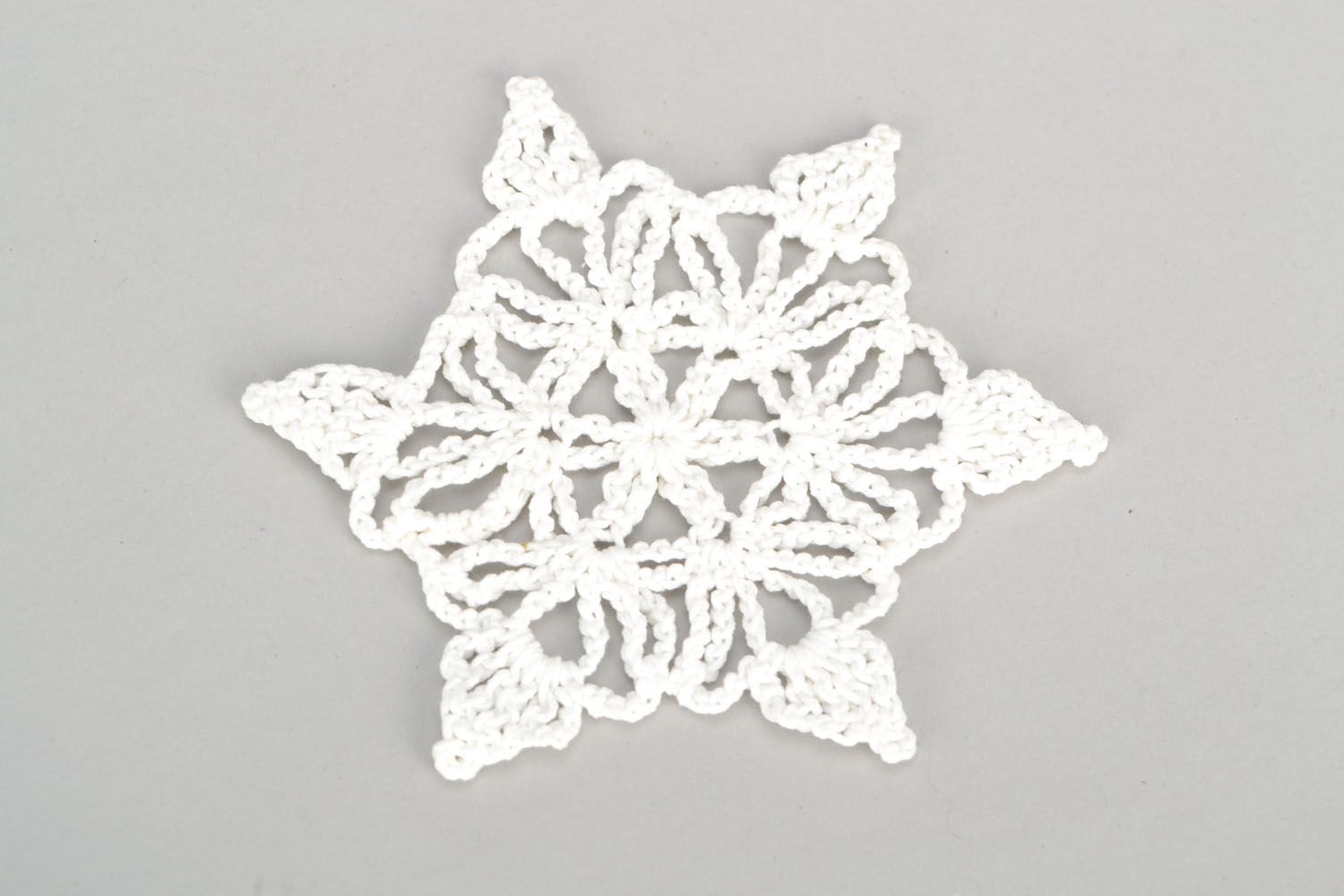 Crochet New Year's decoration Snowflake photo 3