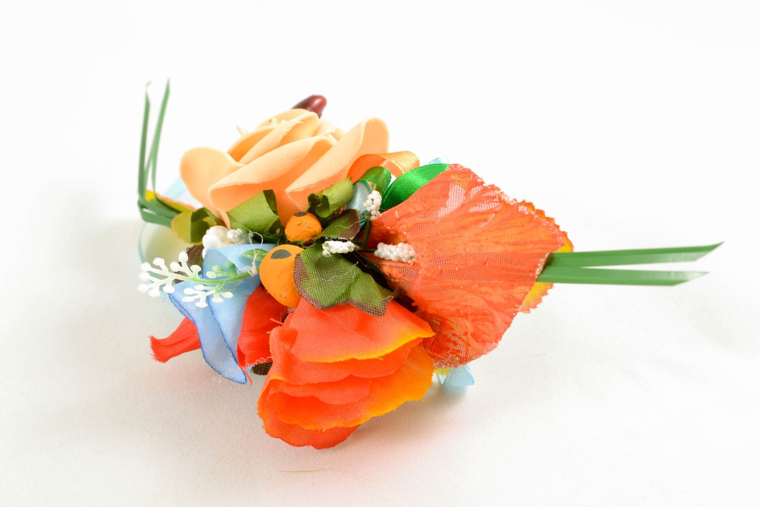 Ramito de flores para cesta de Pascua artesanal foto 4