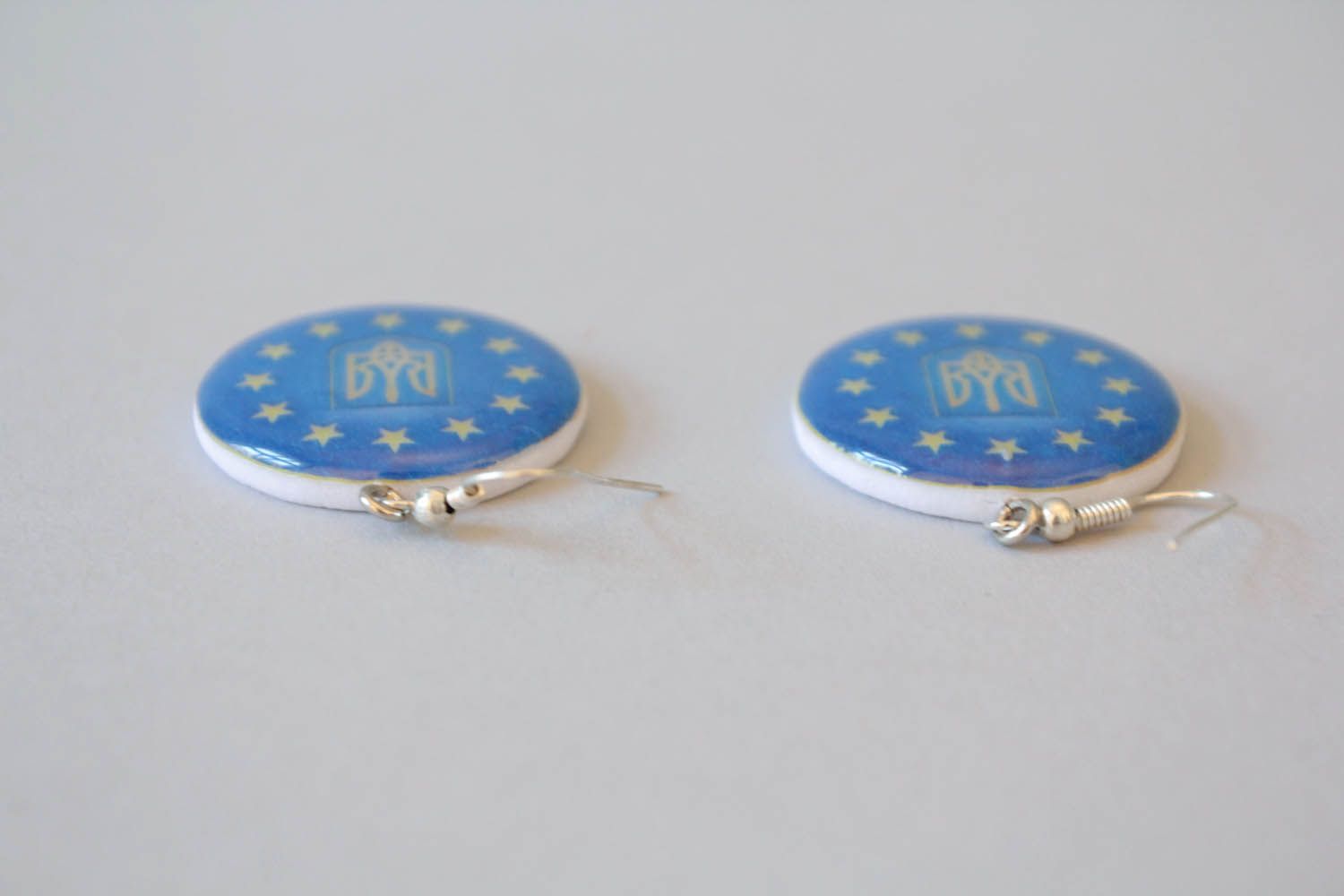 Handgemachte Ohrringe Ukraine-EU foto 3