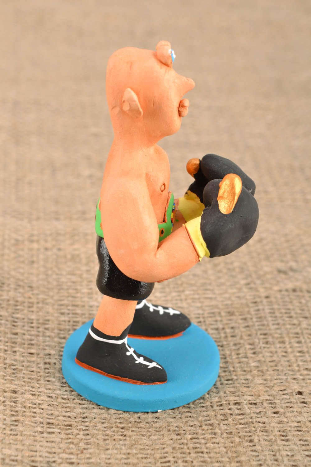 Estatueta de argila Boxer foto 1