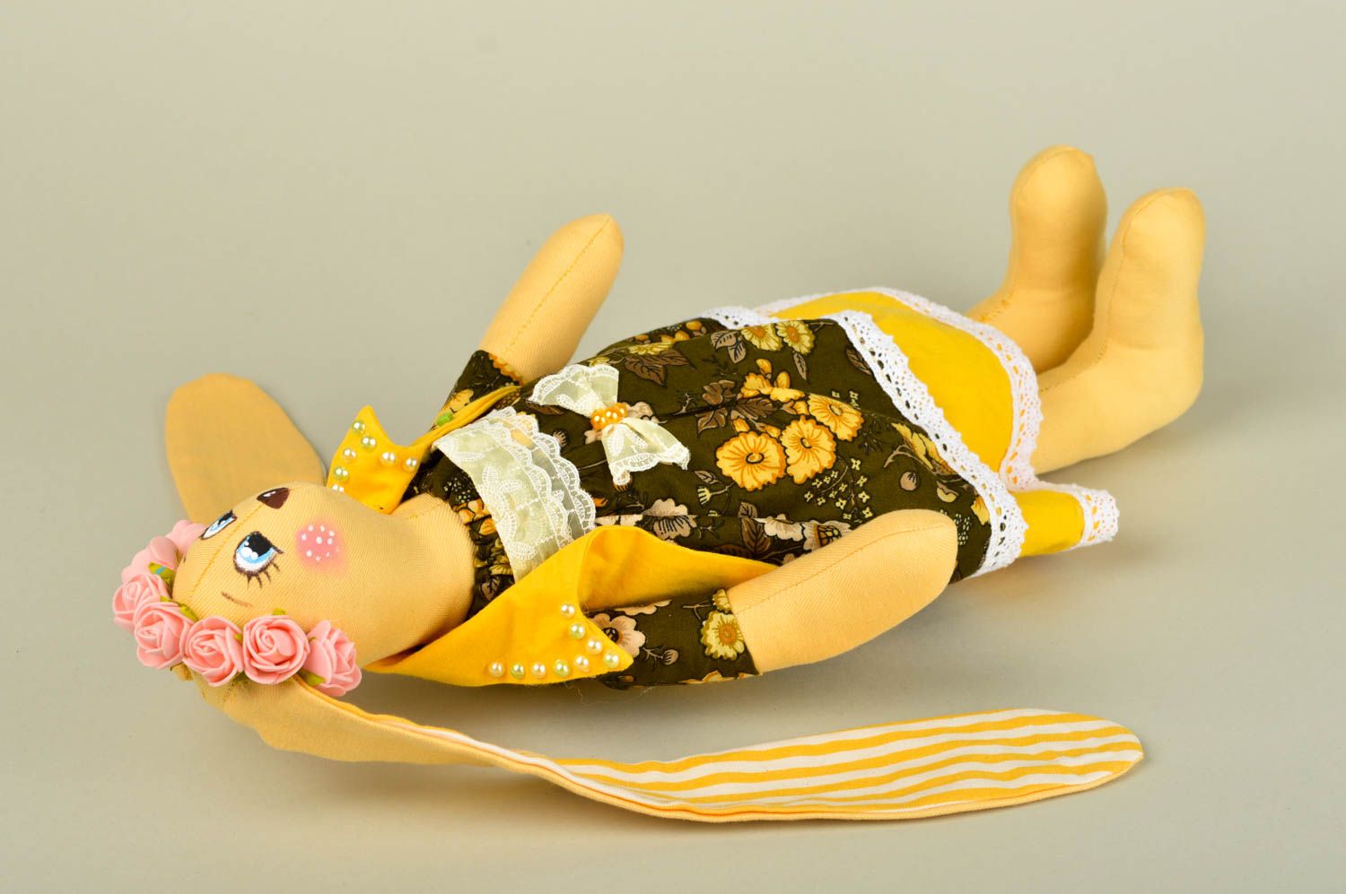 Stylish handmade soft toy rag doll interior decorating decorative use only photo 2