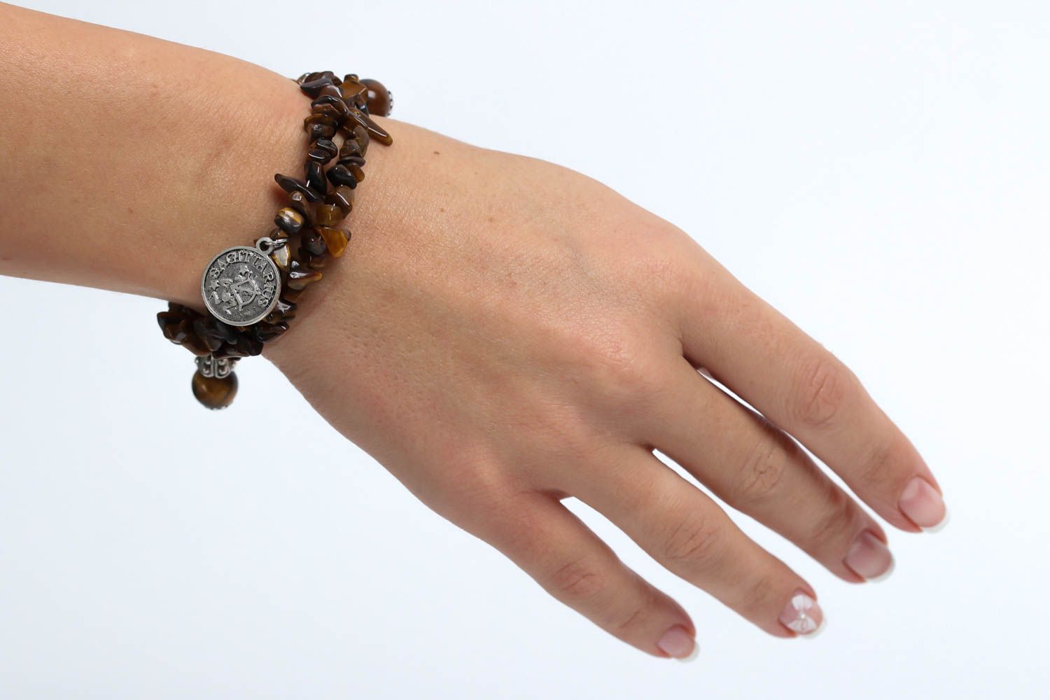 Handmade natural stone bracelet bright bracelet jewelry with natural stones photo 5
