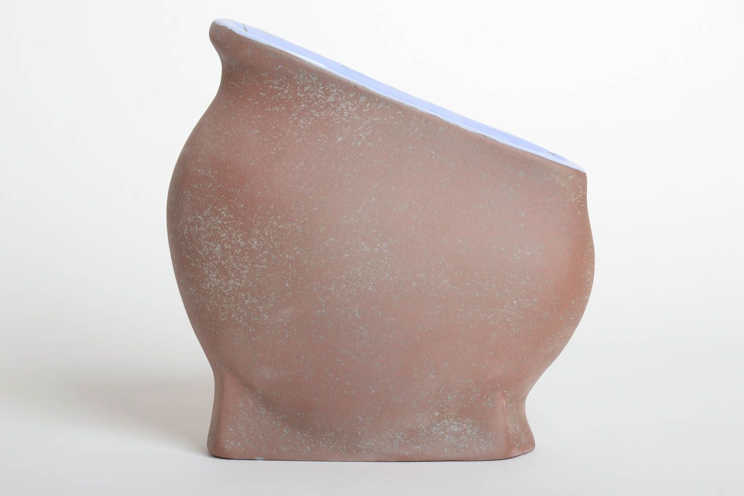 Сувенир ручной работы керамическая ваза для цветов декор интерьера склон фото 4