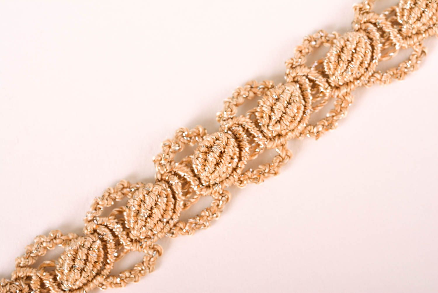 Stylish handmade macrame bracelet woven thread bracelet textile jewelry designs photo 4