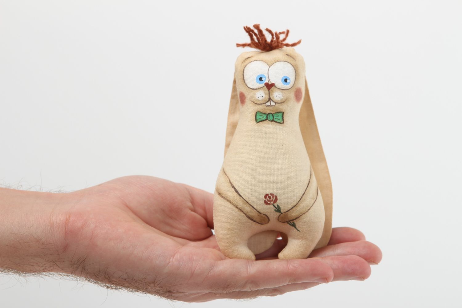 Hase Kuscheltier handmade Deko Idee Öko Spielzeug Deko für Kinderzimmer weich foto 5