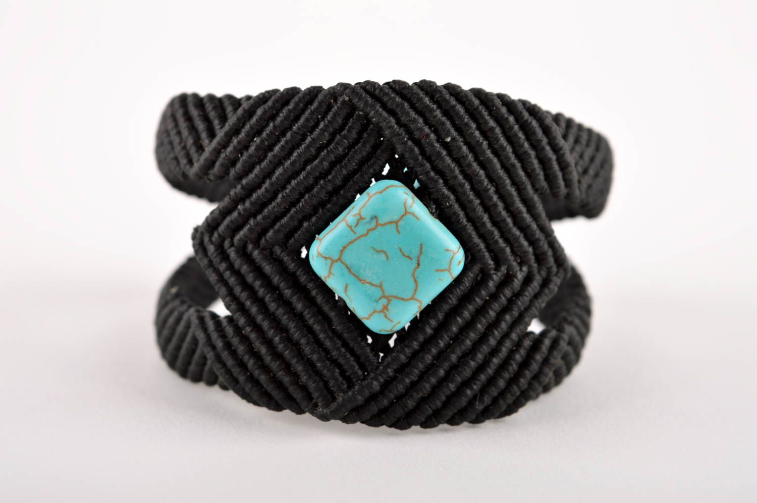 Unusual handmade textile bracelet woven macrame bracelet gifts for her photo 3