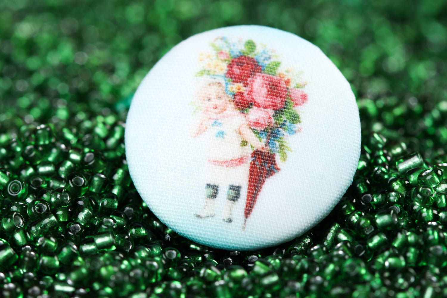 Botón original artesanal material para manualidades accesorio para ropa Flores foto 1