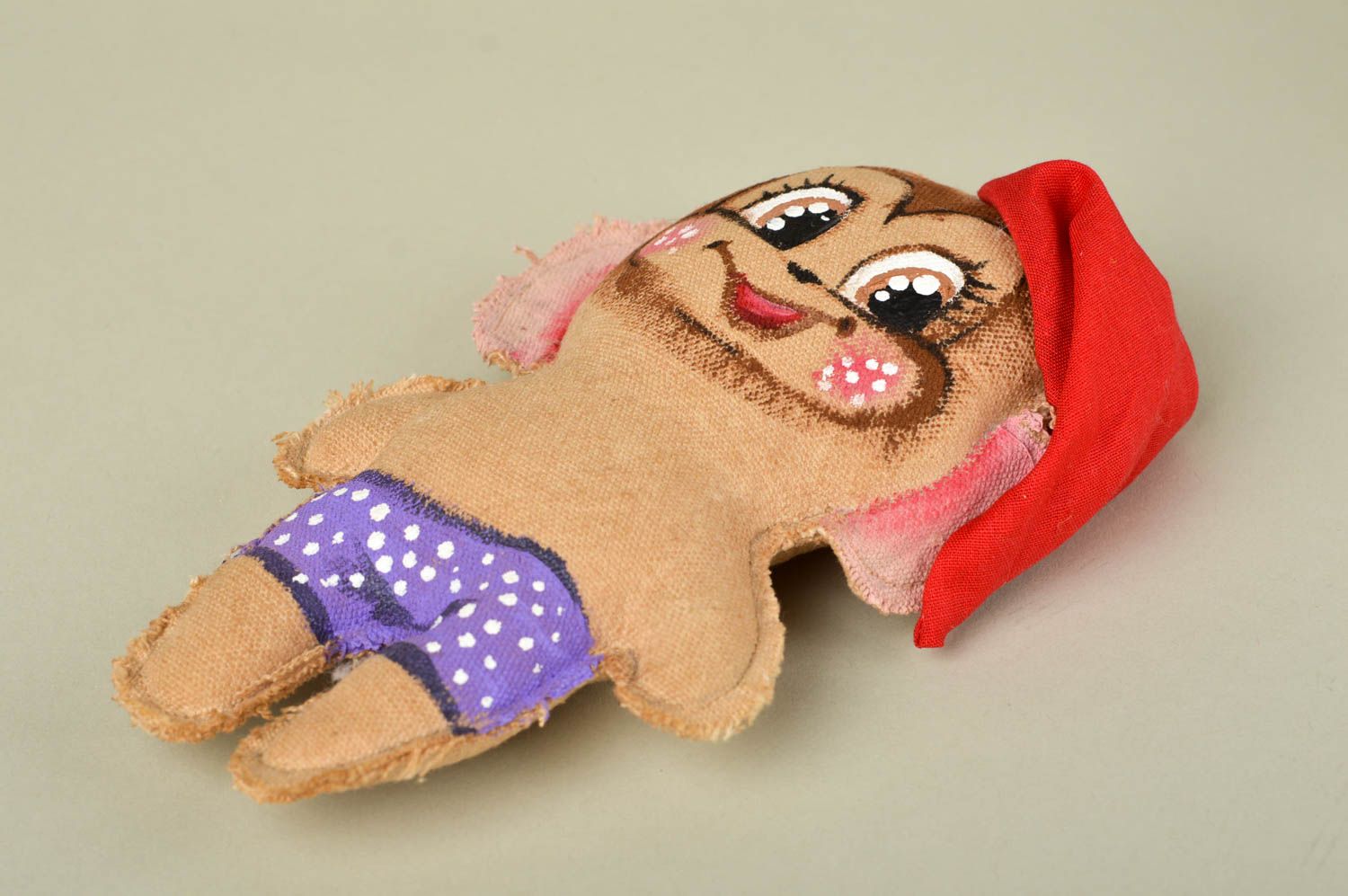Juguete artesanal de algodón muñeco de peluche regalo original Animalito 	 foto 4