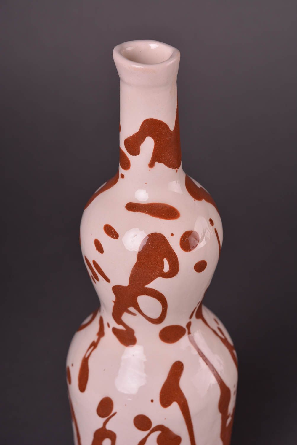 Посуда ручной работы глиняная бутылка авторская керамическая бутылка 700 мл фото 4