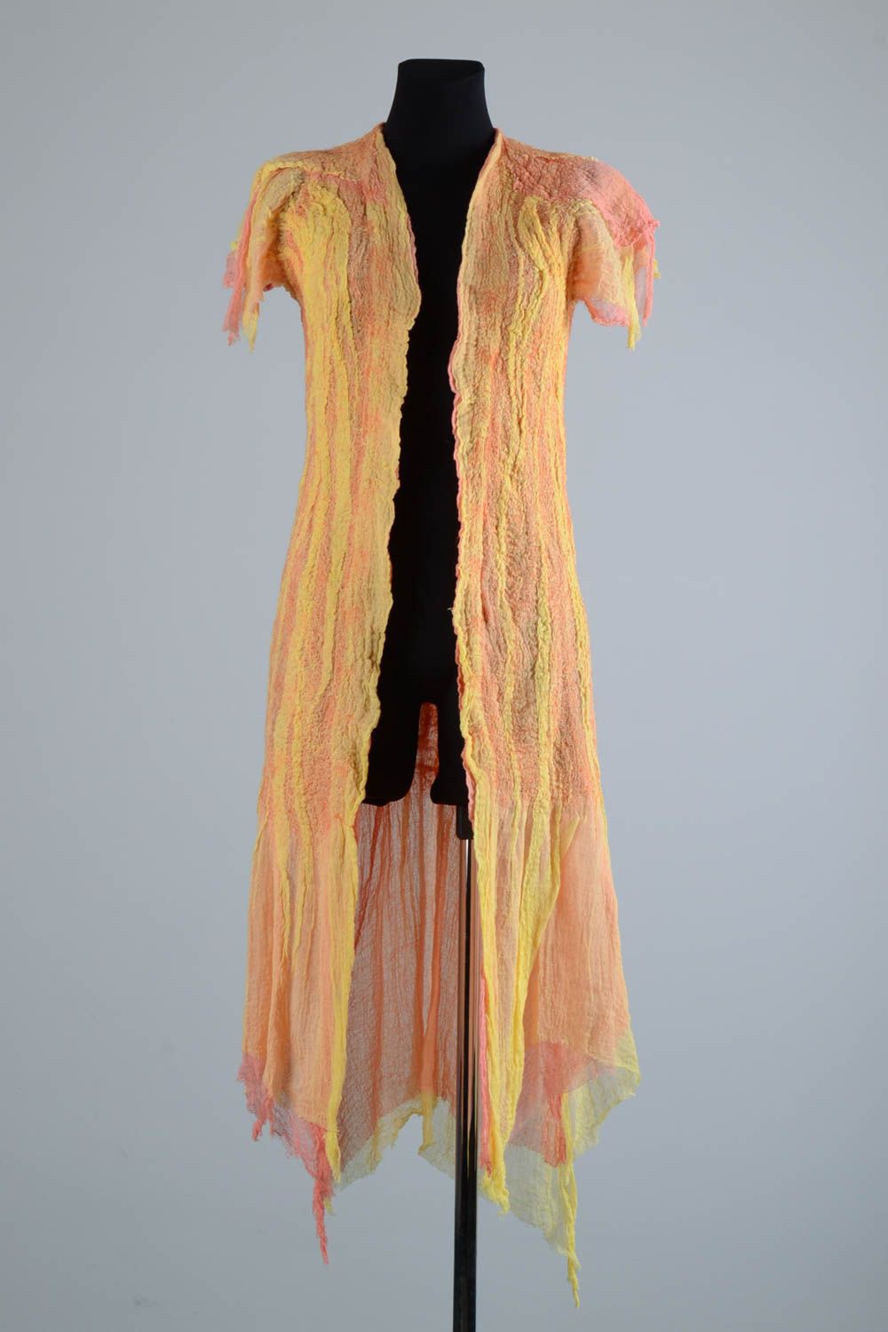 Женская одежда ручной работы летнее пальто шерстяная накидка красивая одежда фото 2