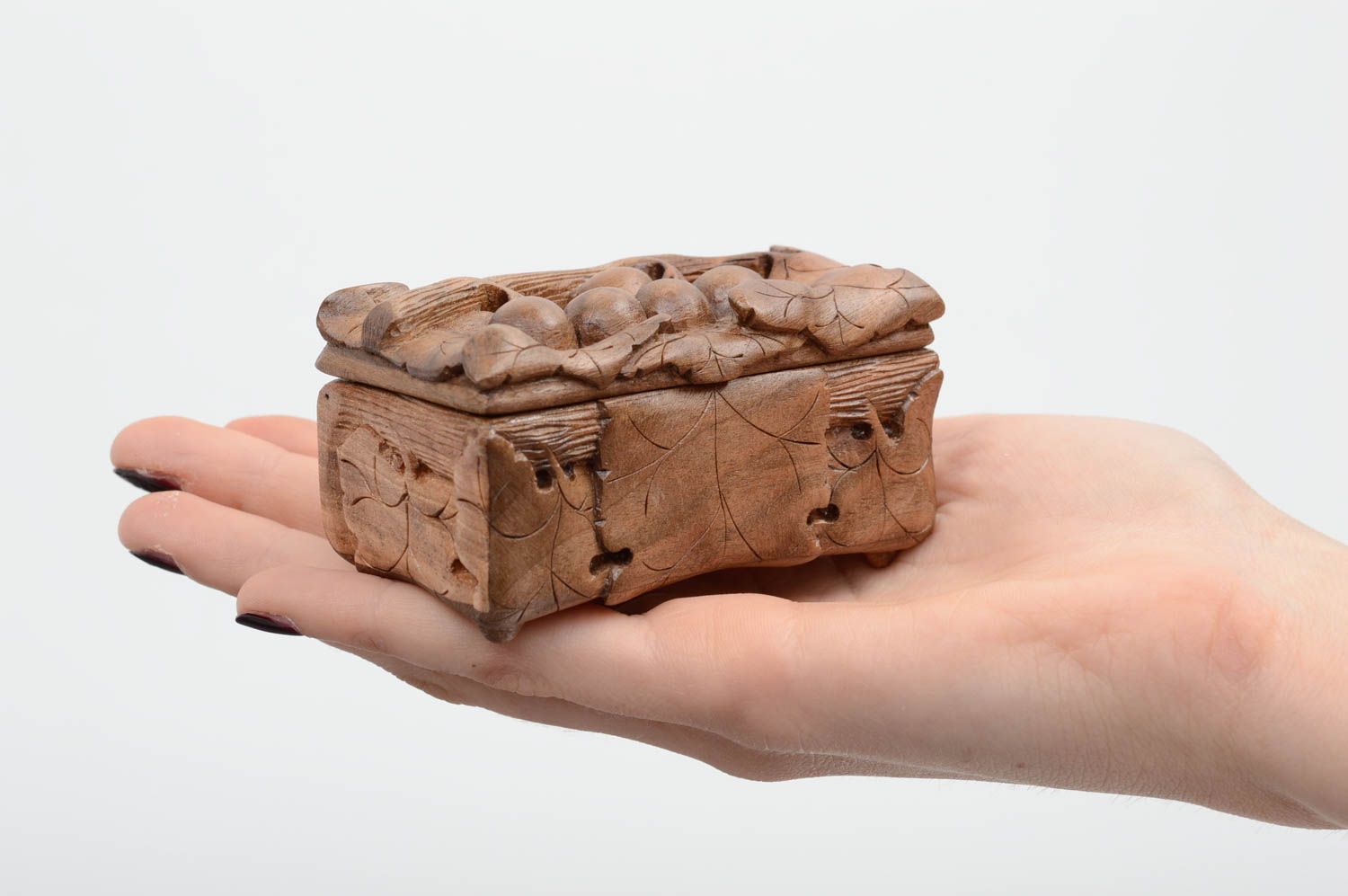 Petite boîte à bijoux en bois faite main design original Cadeau pour femme photo 5