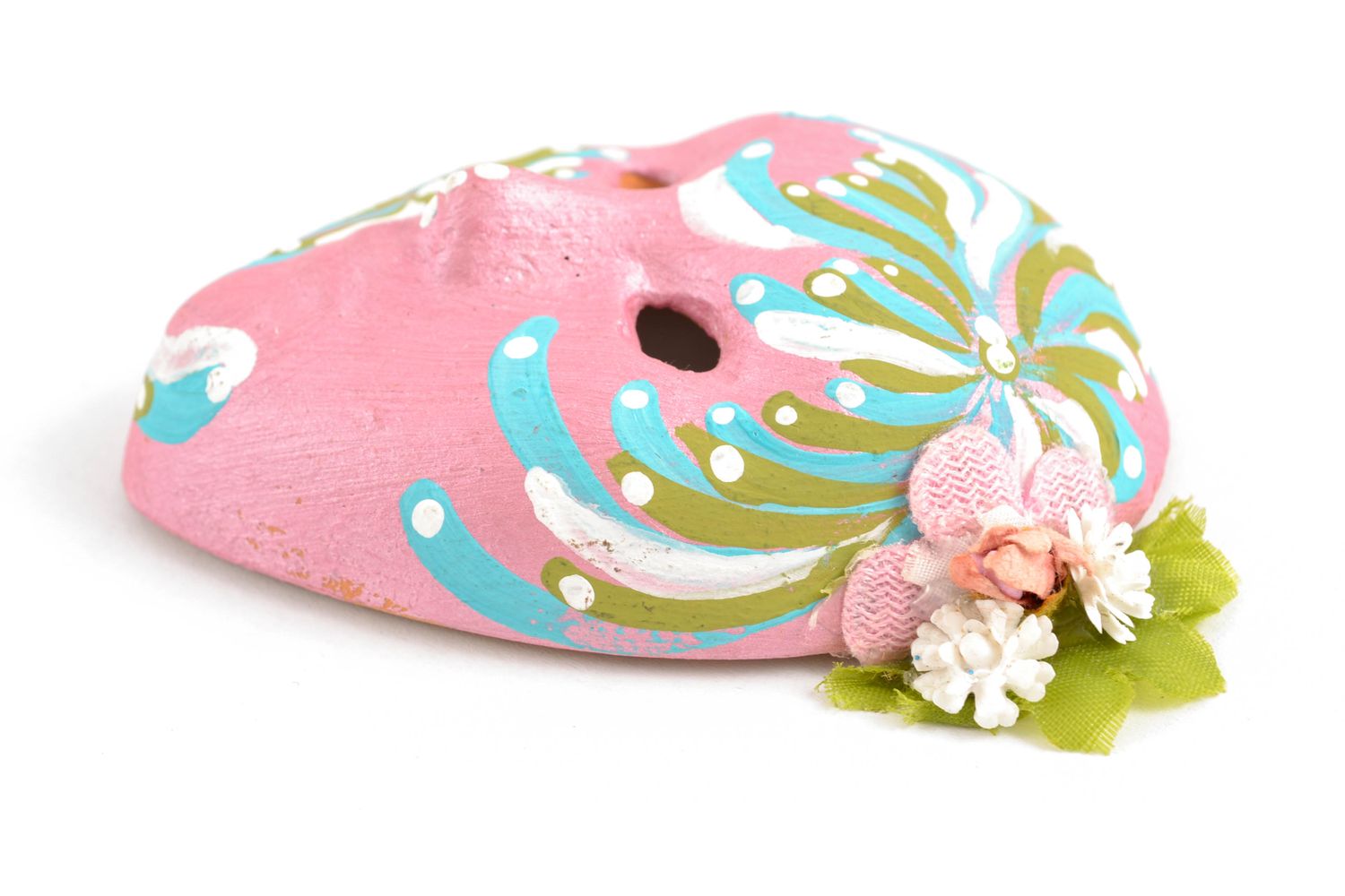 Интерьерная маска декоративная розовая фото 4